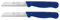 GGS Solingen Knife, Blue Set of 2 Vegetable Knife Set, Fruit Knife, Tomato Knife, Steak Knives, Serrated, Dishwasher Safe, German Stainless Steel, Chef Kitchen Knife Set (Blue Set of 2)