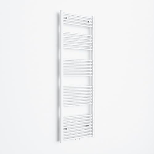 SUNXURY Heizkörper Badheizkörper 1600x500 mm Handtuchheizkörper Mittelanschluss Rundrohr Handtuchwärmer Heizkörper Warmwasser Heizung (603 Watt, Weiß)