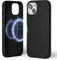 MOFT Magnetic Case for iPhone 15 Compatible with MagSafe, MOVAS Vegan Leather Case Cover, Touch Sensation, Color Retention, Scratch & Stain Resistant, Easy to Clean, Jet Black