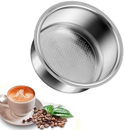 Cesta de Filtro Accesorios de Café 51 mm, Piezas de repuesto para Cafeteras, Cesta Portafiltro de Café, Piezas de Repuesto para Máquinas de Café, Accesorios para Máquinas de Café Expreso