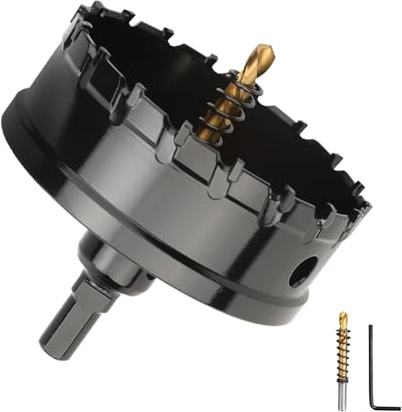 Scie-cloche en acier inoxydable, pour acier inoxydable, tôle, métal épais et fer, 56 mm, noir