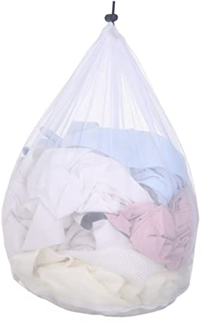 Ciieeo 2pcs Xl Mesh Clothes Bag Drawstring Washing Laundry Bag Thickened Fine Net Ventilated Reusable Laundry Sack for Travel Gym Swimming Camping