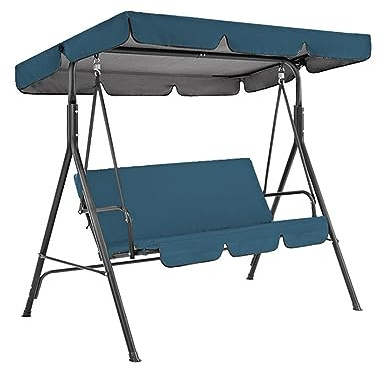 MEOYCHB Techo y Asiento de Repuesto para Columpio Jardín,210D Paño Oxford Impermeable Recambio Toldo Balancin Jardin,Universal Toldo para Columpio