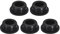 QUARKZMAN 5 Stück Schwarze Gummistopfen, Silikonstopfen für 25mm/0,98 Loch