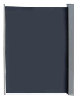 WANGBINGXING Ocultacion Jardin Exterior Toldo Lateral retráctil de 138 x 63, Resistente al Agua y a los Rayos UV, mampara de privacidad Plegable, Enrollable for balcón (Gris) Mallas Ocultacion