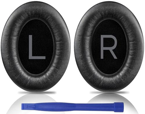 SOULWIT Lammfell Ersatzpolster Ersatz Ohrpolster für Bose QuietComfort 45 (QC45)/QuietComfort SE (QC SE)/Neue Quiet Comfort kabellose Over-Ear Kopfhörer, Polster mit hochdichtem Schaumstoff