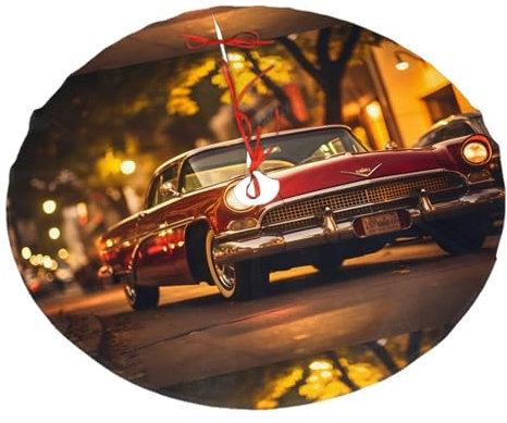 Falda clásica para árbol de Navidad de coches vintage, decoración de Navidad, decoración de fiesta en el hogar, 36 pulgadas, falda de árbol de Navidad