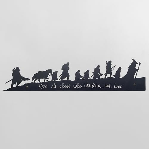 Xyverart Lord Middle Wall Art, Metal Fantasy Hobbit Wall Art Decor | Unique Gift For Lord Fan And Movie Lovers Home Decor, 15.7 X 3.6, Black