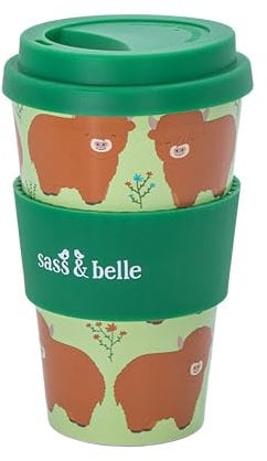 Sass & Belle Highland Cow Travel Coffee Cup