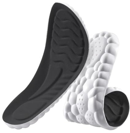 VAEIORP Plantillas Memory Foam para Deporte, Uso Diario - Fascitis Plantar y ortopédicas Transpirables, Suaves y amortiguadoras - Ideales para Hombres, Mujeres, Zapatos (Talla 41-42)