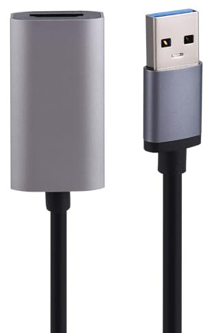 VENEKA Convertisseur USB 3.0 compatible avec 1080P adaptateur pour carte vidéo graphique externe USB A vers femelle compatible
