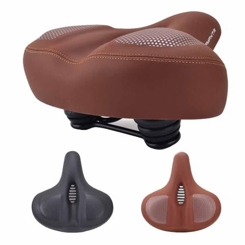 ErgoSoft - Fahrradsattel Ergonomischer Fahrradsattel für Herren und Damen, stoßdämpfend, wasserabweisend und atmungsaktiv - Breiter, bequemer Fahrradsitz für alle Terrains