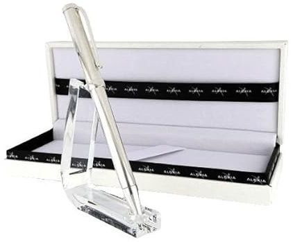 Generico Kugelschreiber aus 925er Sterlingsilber, elegantes Design, mit Präsentationsetui