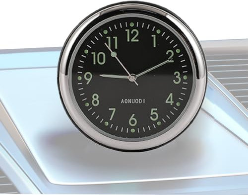 Zuasdvnk Autoarmaturenbrett-Uhr - Analoger Temperatur- und Feuchtigkeitsmesser | Leuchtende Auto Deko für Boote LKW Außenbereich Zuhause