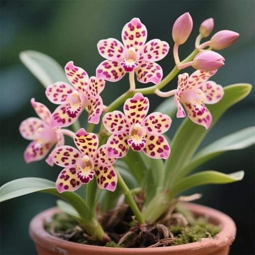Cymbidium-Exklusive Geschenke-Naturmotiv-Schick-Edel-Elegant-Einzigartige, Vorgezogene-3zwiebeln-I