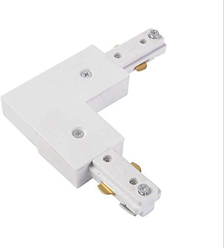 Litecraft L Shaped Connector for Single Circuit Mains Track Light kit - (White)