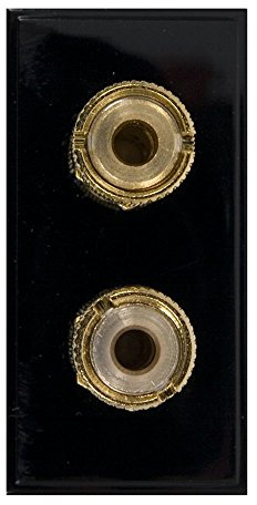 Triax 304251 2x4mm Speaker Sockets for modular wall plates - BLACK