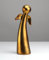 Weihnachtsengel Weihnachten Engel Keramik modern gold 15 cm