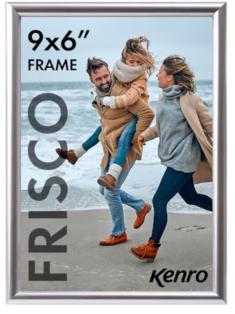 Kenro Frisco Series FR2315S Silver Photo Frame 23 x 15 cm – Photo Frame 23 x 15 cm to Stand or Hang on the Wall – Decorative Pictures with Glass
