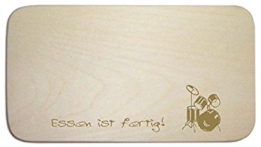Breakfast Board with German Text Schlagzeug Drum Set with Personalised Engraving - Breakfast Board Breakfast - Gift Drummer Drums Drummers