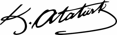 Atatürk Imza Unterschrift Auto Laptop Aufkleber Sticker Istanbul Türkiye (10 cm)