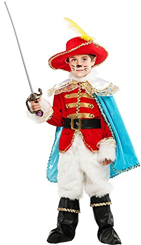 chiber - Gatto con Gli Stivali Costume Bambino (4 Anni)
