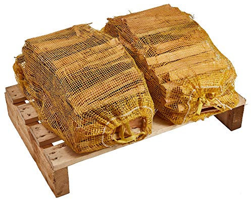 2 x Large Nets of Kindling Wood(8Kg) - Kiln Dried, Natural Firelighters Ideal for Fire Starting, Premium Quality Ready to Light
