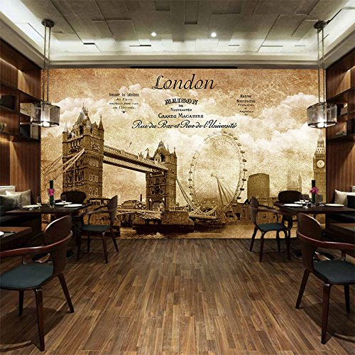 Yosot Retro Tower Bridge In London Schloss 3D Tapeten Schlafzimmer Cafe Tapeten Tapeten Hintergrundbild-200Cmx140Cm
