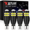 KATUR W16W 921 T15 912 Bombilla LED CANBUS sin Error no polaridad 6500K 3030 20SMD 12V 24V para Luces de Marcha atrás de la luz de estacionamiento de Respaldo del automóvil (4 Piezas, Blanco)
