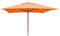 Mendler Gastronomie Holz-Sonnenschirm HWC-C57, Gartenschirm, Polyester/Holz 28kg, eckig 4x4m Seilzug stoßsicher - terracotta