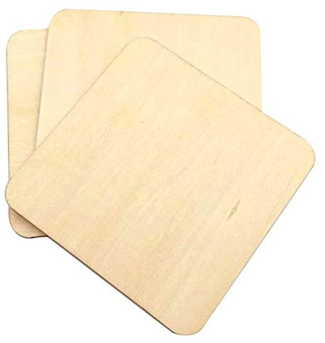 Artibetter 80pcs bois carré boire des sous-verres non-glissement thé café tasse de bière verres de verre à vin pour la maison cuisine bureau bureau