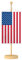 Vispronet® Tischbanner USA Nationalfahne Set ✓ Fahne & Ständer ✓ Kordel-Rand