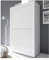 TMM Tousmesmeubles Vaisselier 4 Portes Blanc laqué Brillant - Matera - L 102 x l 43 x H 162 cm - Neuf