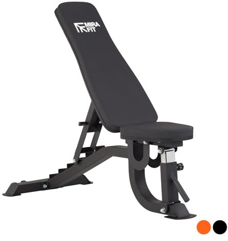 Mirafit M150 Fully Adjustable Flat & Incline Weight Bench - Black