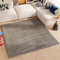 TAPISO Essence Teppich Quadratisch Shaggy Hochflor Langflor Grau Einfarbig Weich Modern Design Wohnzimmer Schlafzimmer ÖKOTEX 160 x 160 cm