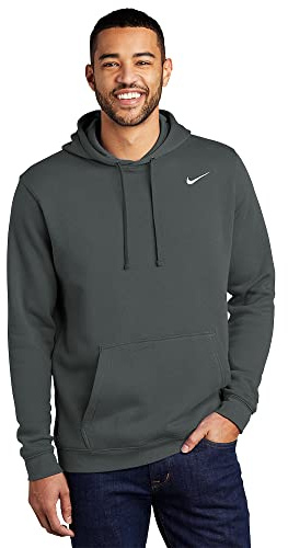 Nike Herren-Hoodie, Sweatshirt, Pullover, Club, Baumwolle, in großen und weiten Größen erhältlich, anthrazit/weiß, XX-Large