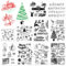 DPKOW 170pcs Frohe Weihnachten Klare Stempeln, Silikon Stempel für Weihnachten DIY Papier Karten, Weihnachtsmütze Christbaumkugel Pinguin Schneeflocke Stempel DIY Scrapbooking Weihnachten Basteln