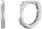 Brandlinger ® Ohrringe Silber 925. Basic Creolen groß oder klein. Schmuck Damen vergoldet mit 18 Karat (Silber und Gold) für Frauen und Mädchen. Durchmesser der Hoops 12,5 oder 20mm. (Silber klein)