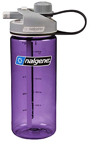 Nalgene Sustain Tritan BPA-Free MultiDrink Water Bottle Made with Material Derived from 50% Plastic Waste, 20 OZ, Purple
