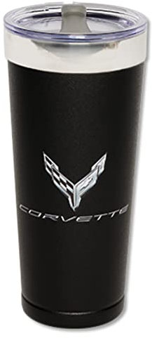 C8 Corvette Thermobecher, Metallic, Schwarz