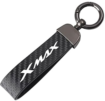 Motorrad Schlüsselanhänger Kohlefaser Motorrad Schlüsselanhänger Schlüsselanhänger Für Yamaha XMAX300 XMAX250 X MAX Xmax X-MAX 300 250 125 250 300 400 Zubehör (Farbe : Schwarz, Size : 1)