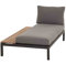 Siena Garden Lounge Recamiere Alvida rechts Alu anthrazit/Ranotex schwarz/Teak