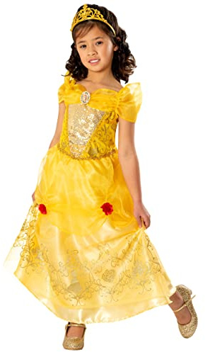 Disney Filles Déguisement Belle Multicolore 9-10 ans