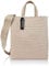 Liebeskind Berlin Paperbag Tote M – Paperbag Tasche aus Leder mit Jacquard-Schultergurt & Logodetails I Damen-Tasche | Leder Handtasche Damen | Women’s Tote Bag