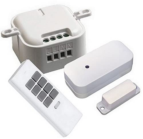 EINBAU Funk Abluftsteuerung PA-823 SPARSET mit 12-Kanal Handsender, Intertechno Einbau Funkschalter CMR-2000 kabellos 2000 Watt + DIW-Funk Fensterkontaktschalter DFM-2000 für Dunstabzugshaube