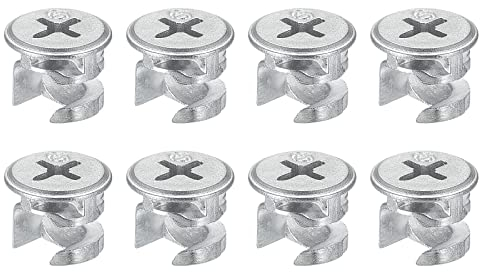 sourcing map 8 Stück Nocken Verschlussmutter für Möbel 12x10mm Gelenkverbinder Verriegelung Mutter Möbel Verbindung Nockenverschraubung
