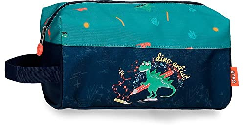 Enso Dino artist Multicolore Trousse de Toilette Adaptable 20.5x16.5x6 cms Polyester