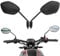 KEMIMOTO Motorrad Spiegel E Geprüft, Universal Mit M8 M10, Rückspiegel Mit Halterung, Für Roller, Moped, Scooter - Kompatibel Mit Meisten Motorrädern