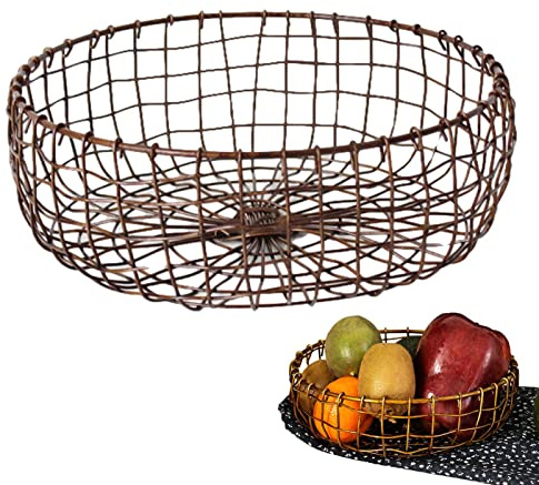 Frutero metal | Frutero vintage hierro para mostrador cocina – Decoración mesa para frutas, verduras, pan y artículos del hogar