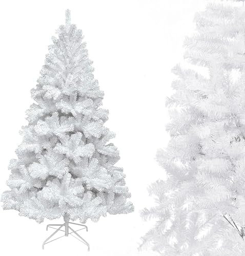 MANEKI NEKO,albero natale,PINO MERRY CHRISTMAS BIANCO PVC CM.90/80 PUNTE, PLASTIC STAND